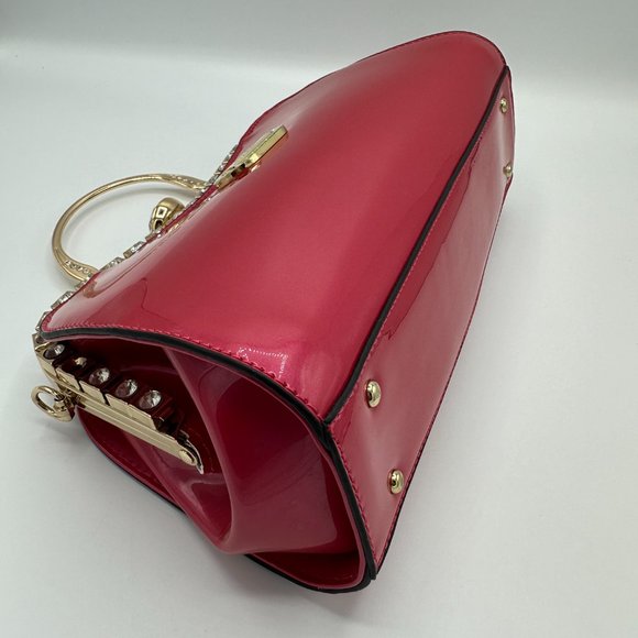 NWT Brangio Italy Starry Embrace Metallic Clutch/Crossbody - Rose - Picture 8 of 15